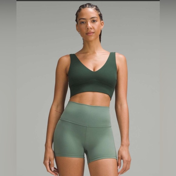 Lululemon Align V-Neck Bra *Light Support, C/D Cup, Legacy Green, Size 4 - Picture 1 of 8